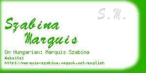 szabina marquis business card